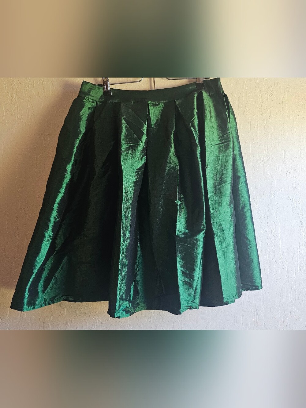Chicwish Emerald Green Shimmer Circle Skirt
